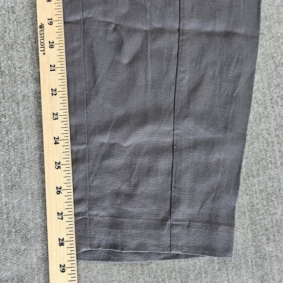 Torrid Pants Womens 14 Tall Charcoal Gray Linen Blend Cargo Tapered Pockets - Picture 7 of 14